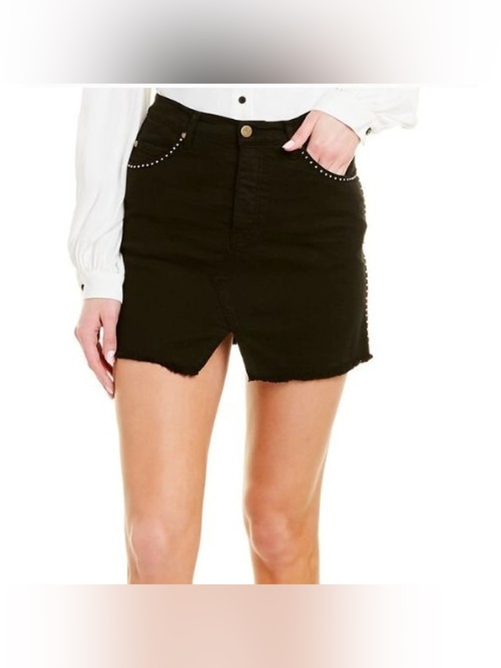ba&sh Cloe Studded Jean Skirt